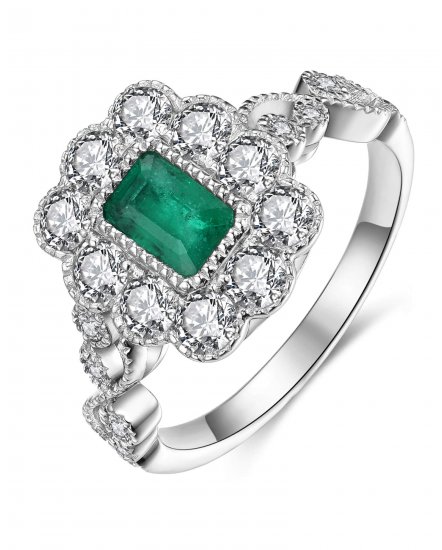 EMERALD CUT DIAMOND RING (TR4200)